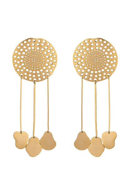 Gold Plated Handcrafted Dangler Earrings