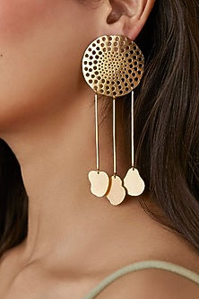 Gold Plated Handcrafted Dangler Earrings