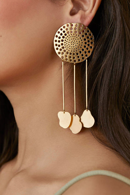 Gold Plated Handcrafted Dangler Earrings