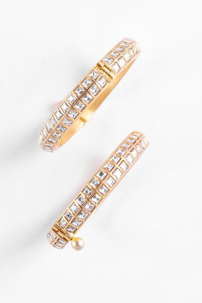 Jadau Kundan Bangles - Set of 2 