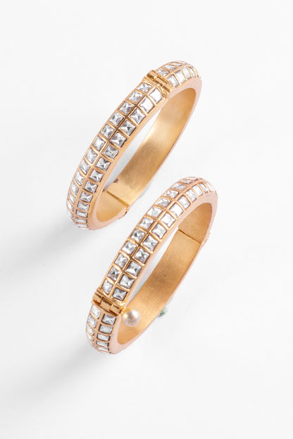 Jadau Kundan Bangles - Set of 2 