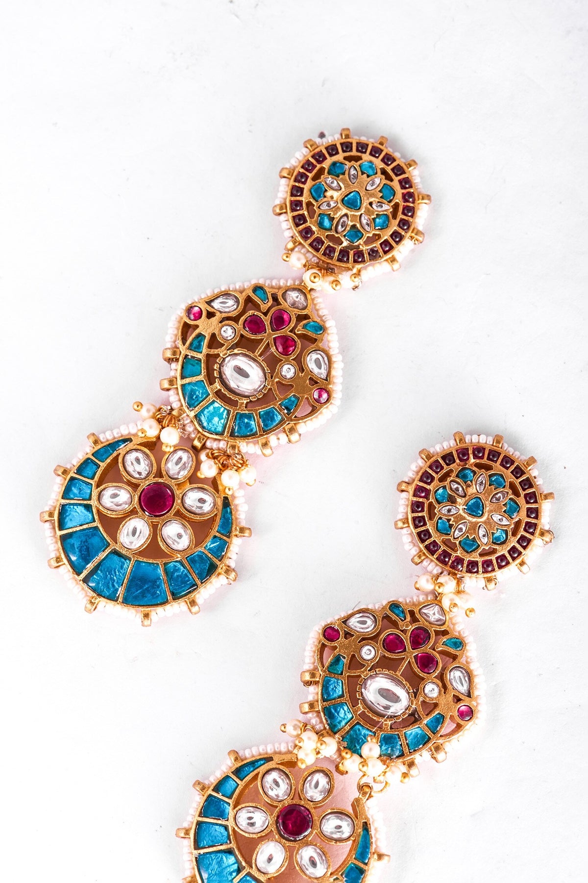 Jadau Kundan Embellished Chandbalis 