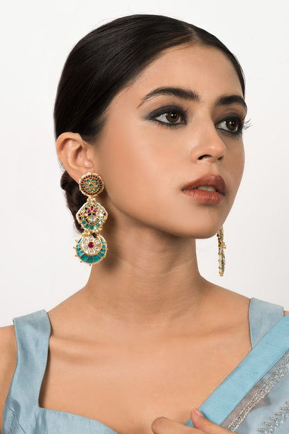 Jadau Kundan Embellished Chandbalis 