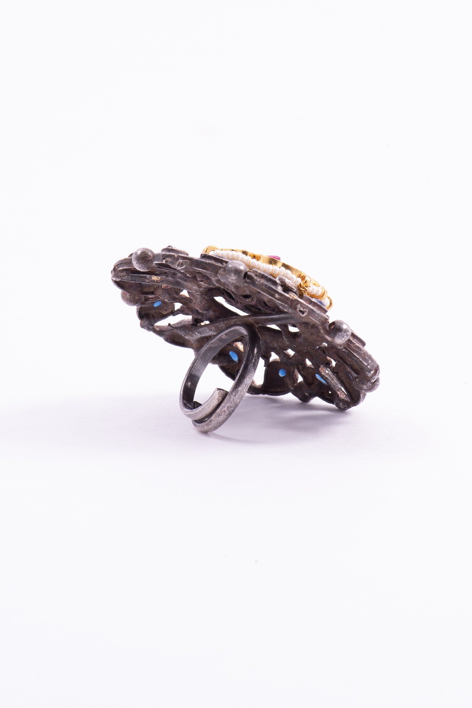 Jadau Kundan Bird Motif Ring 