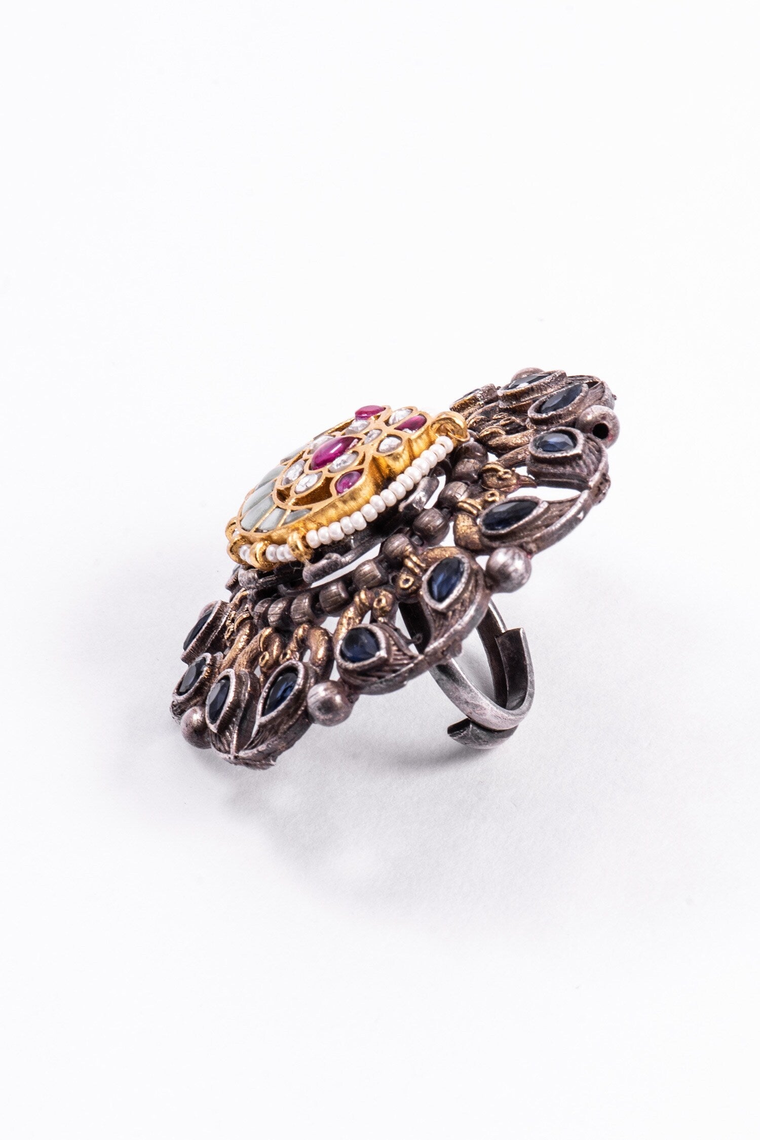 Jadau Kundan Bird Motif Ring 