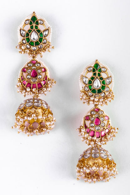 Vintage Jadau Kundan Necklace Set 