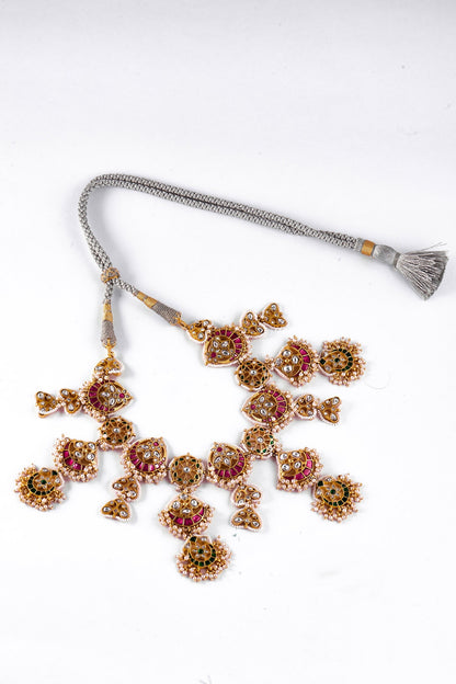 Vintage Jadau Kundan Necklace Set 