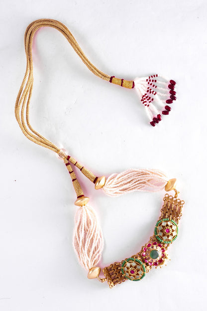 Kundan Embellished Handmade Necklace Set 