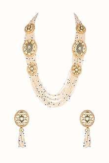 Gold Plated Pearl Necklace Set