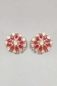 Gold Plated Handcrafted Earrings In Sterling Silver