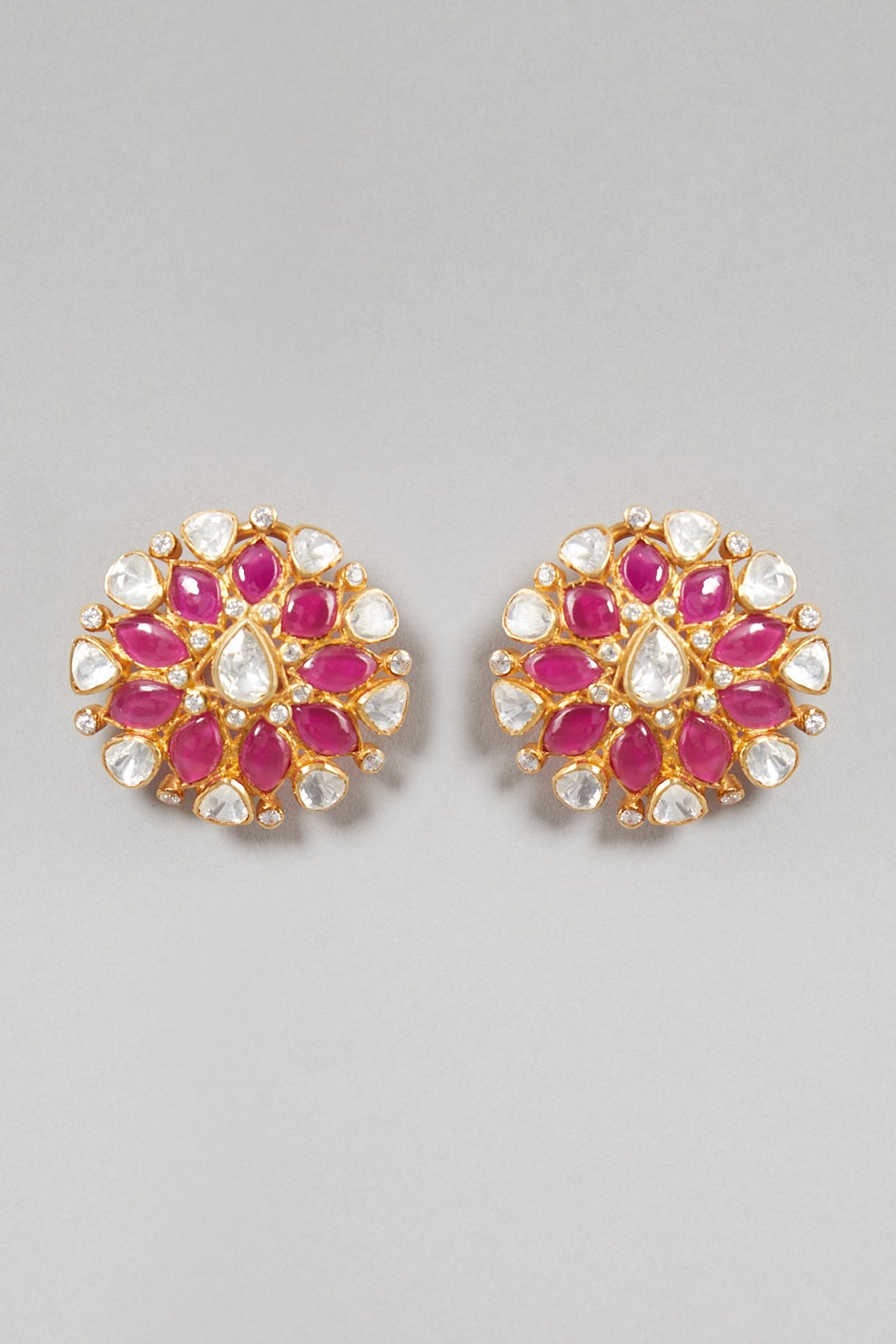 Gold Plated Handcrafted Earrings In Sterling Silver