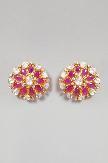 Gold Plated Handcrafted Earrings In Sterling Silver