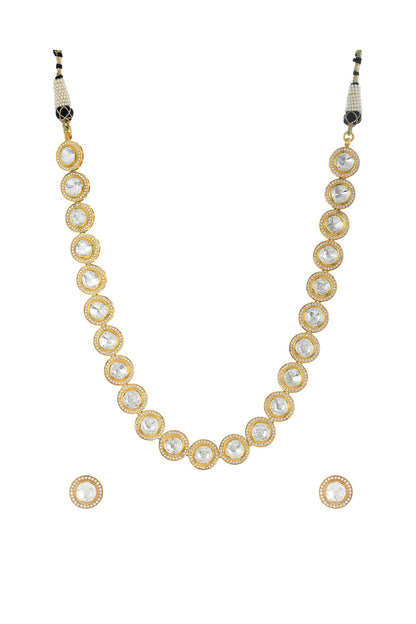 Gold Plated Handcrafted Necklace Set In Sterling Silver