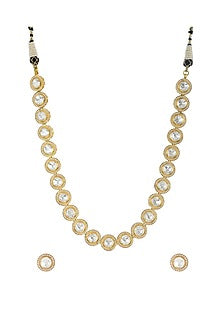 Gold Plated Handcrafted Necklace Set In Sterling Silver