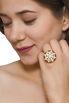 Gold Plated Ring In Sterling Silver