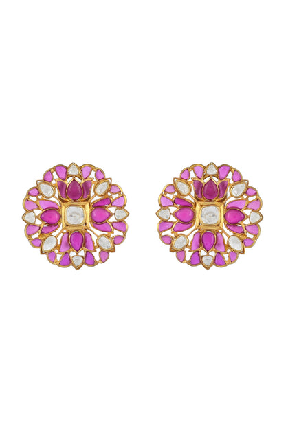 Gold Plated Handcrafted Earrings In Sterling Silver