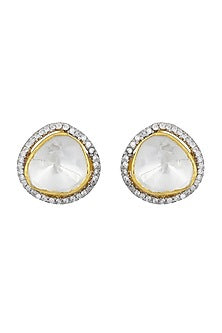 Gold Plated Handcrafted Earrings In Sterling Silver