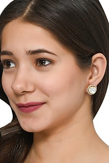 Gold Plated Handcrafted Earrings In Sterling Silver