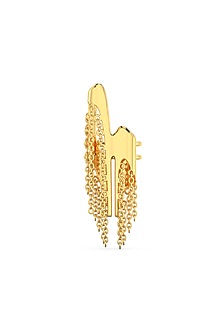 Gold Finish Mercury Classique Ring In Sterling Silver