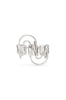 White Finish Mercury Valor Ring In Sterling Silver