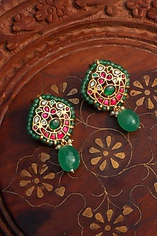 Gold Plated Jadau Kundan Polki Choker Necklace Set