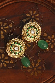 Gold Plated Jadau Kundan Polki Choker Necklace Set
