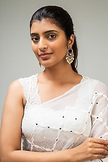 Gold Finish AD Stone Dangler Earrings