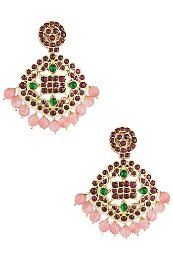 Gold Plated Oyster Shaped Earrings