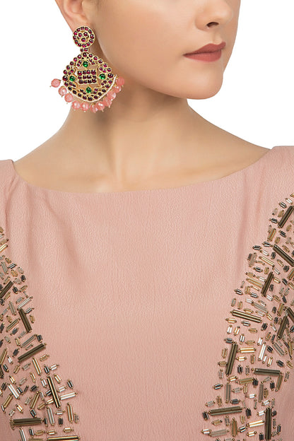 Gold Plated Oyster Shaped Earrings