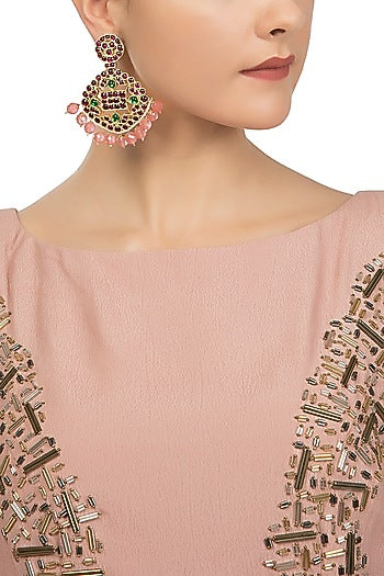 Gold Plated Oyster Shaped Earrings