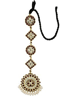 Gold Leafing Surya Maang Tikka