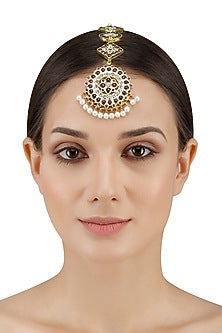Gold Leafing Surya Maang Tikka