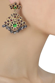 Gold Leafing Dangler Earrings