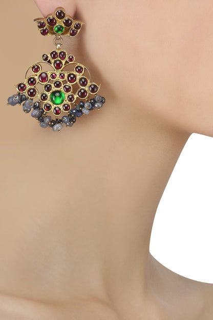 Gold Leafing Dangler Earrings