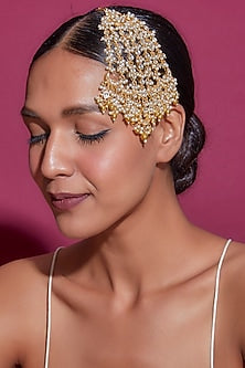 Gold Finish Kundan Polki Pasa