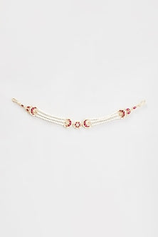 Gold Finish Kundan Polki Sheeshphool