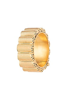 Gold Plated Contemporary Gajredar Bangle