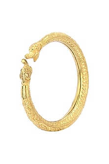 Gold Plated Elephant Motif Bangle