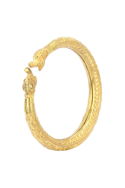 Gold Plated Elephant Motif Bangle