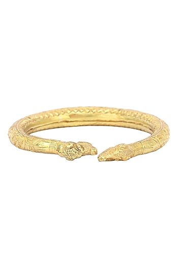 Gold Plated Elephant Motif Bangle