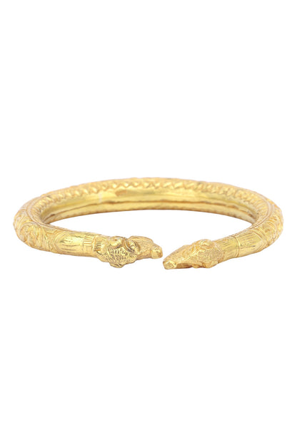 Gold Plated Elephant Motif Bangle