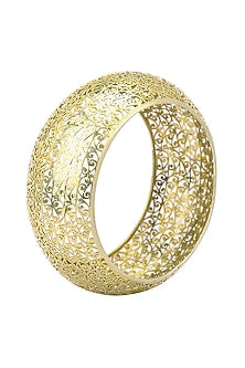 Gold Plated Filigree Cutwork Bangle