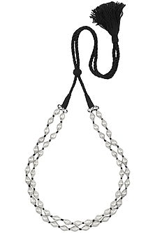 Silver Finish Dholki Beads Neckpiece