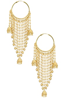 Gold Finish Strings and Jhumki Drops Balis