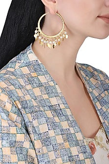 Gold plated hoop earrings