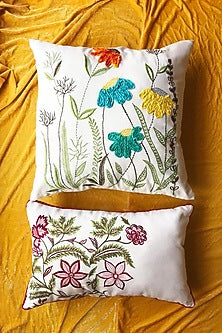 Spring Embroidered 
Cushion Cover