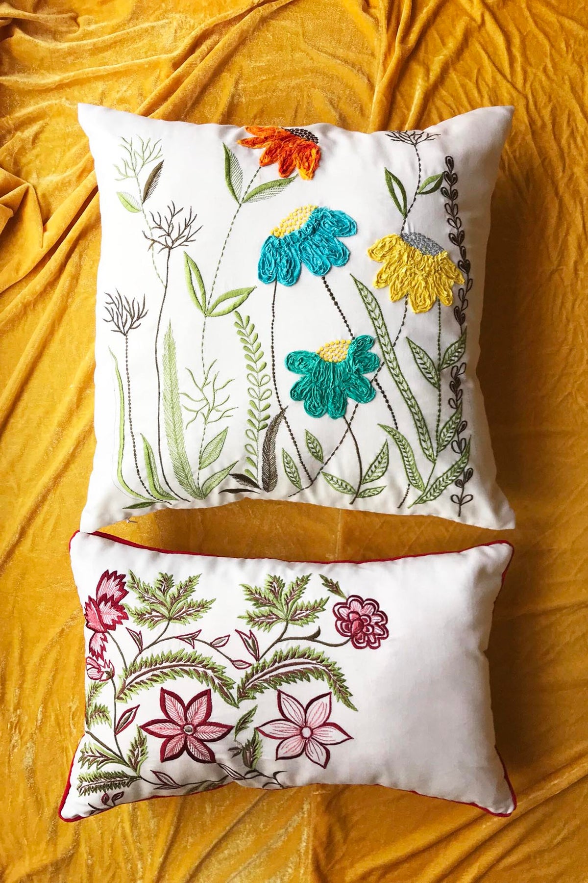 Spring Embroidered 
Cushion Cover