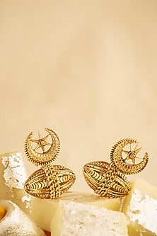 Antique Gold Plated Stud Earrings