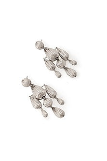 Silver Chrome Finish Handcrafted Dangler Earrings