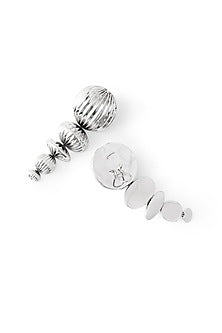Silver Chrome Finish Handcrafted Dangler Earrings